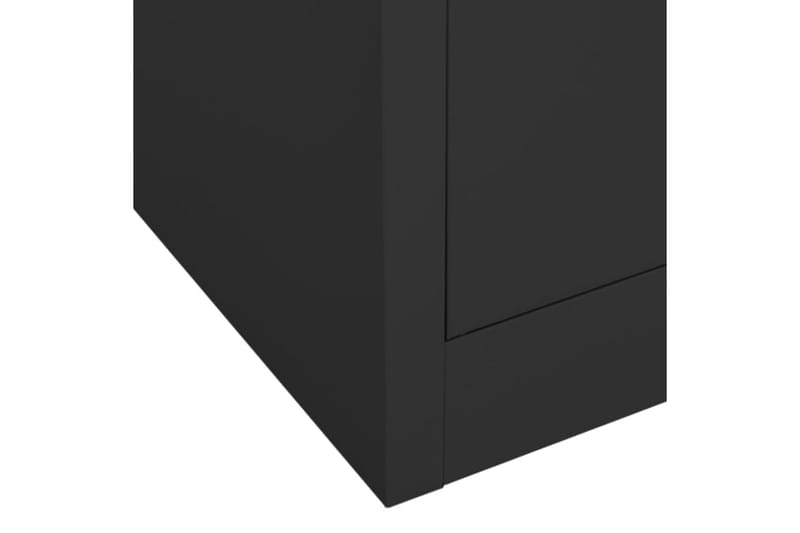 Garderobe antrasitt 80x50x180 cm stål - Antrasittgrå - Oppbevaring - Klesoppbevaring - Garderober & garderobesystem