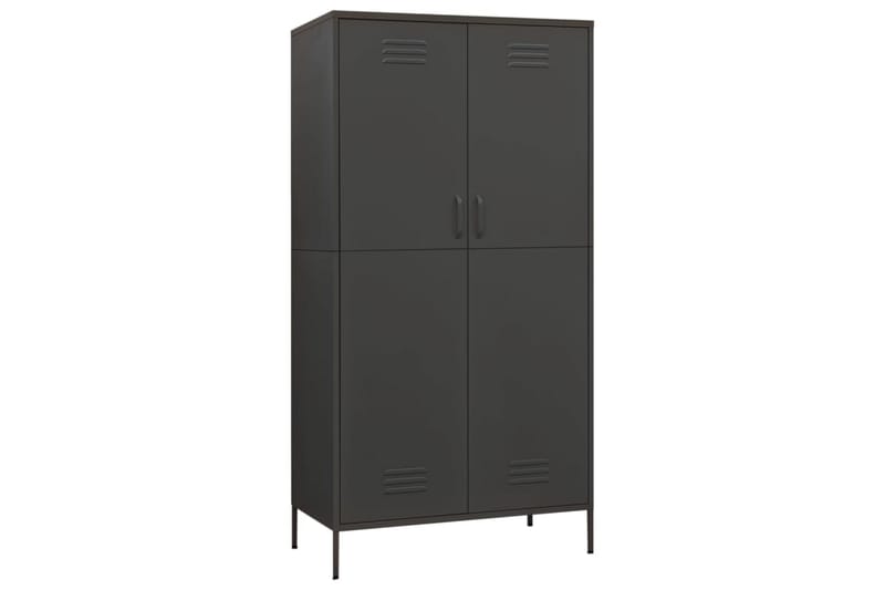 Garderobe antrasitt 90x50x180 cm stål - Antrasittgrå - Garderober & garderobesystem - Garderobeskap & klesskap