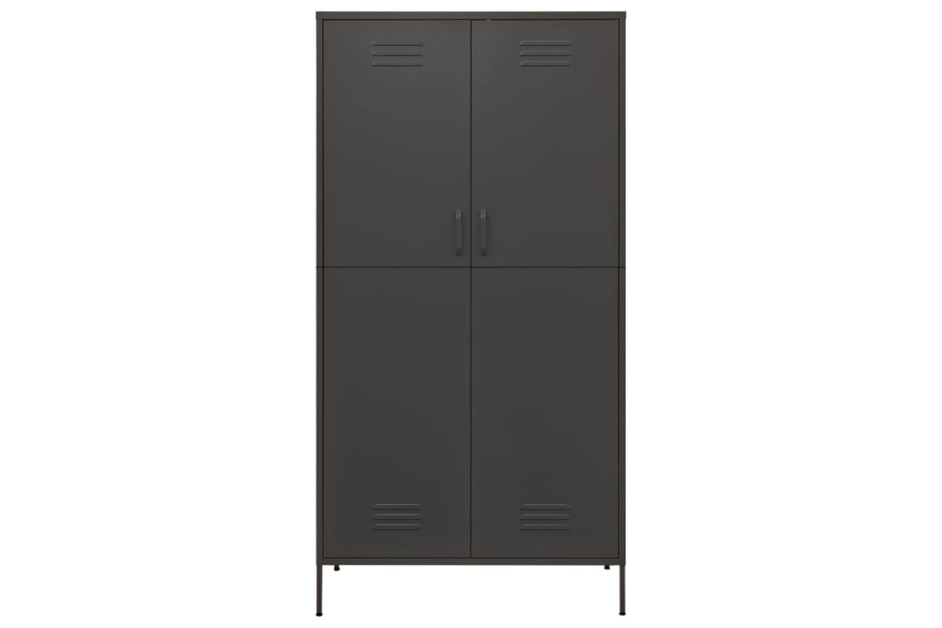 Garderobe antrasitt 90x50x180 cm stål - Antrasittgrå - Oppbevaring - Klesoppbevaring - Garderober & garderobesystem
