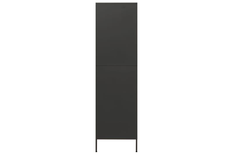 Garderobe antrasitt 90x50x180 cm stål - Antrasittgrå - Garderober & garderobesystem - Garderobeskap & klesskap