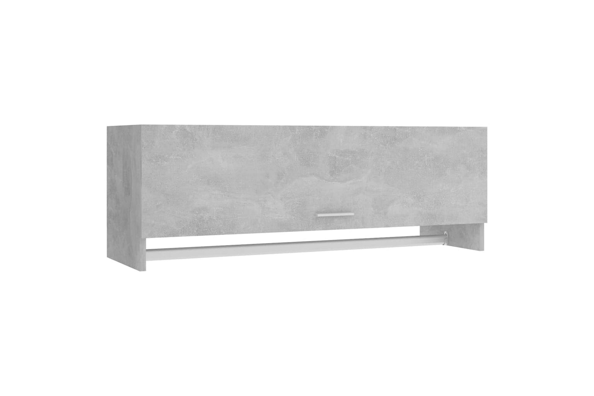 Garderobe betonggrå 100x32,5x35 cm sponplate - Grå - Oppbevaring - Klesoppbevaring - Garderober & garderobesystem