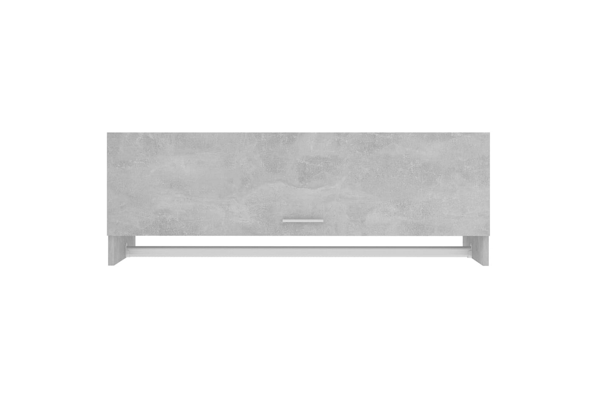 Garderobe betonggrå 100x32,5x35 cm sponplate - Grå - Oppbevaring - Klesoppbevaring - Garderober & garderobesystem