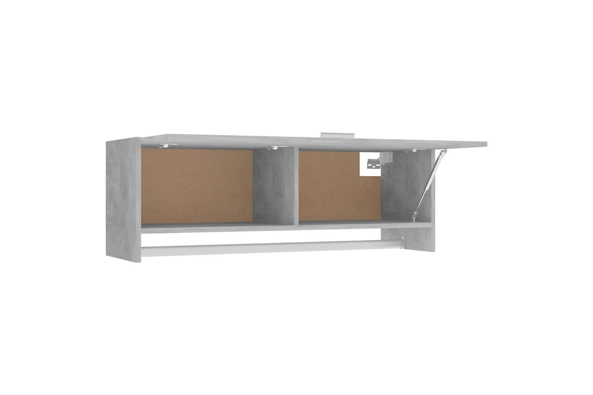 Garderobe betonggrå 100x32,5x35 cm sponplate - Grå - Oppbevaring - Klesoppbevaring - Garderober & garderobesystem