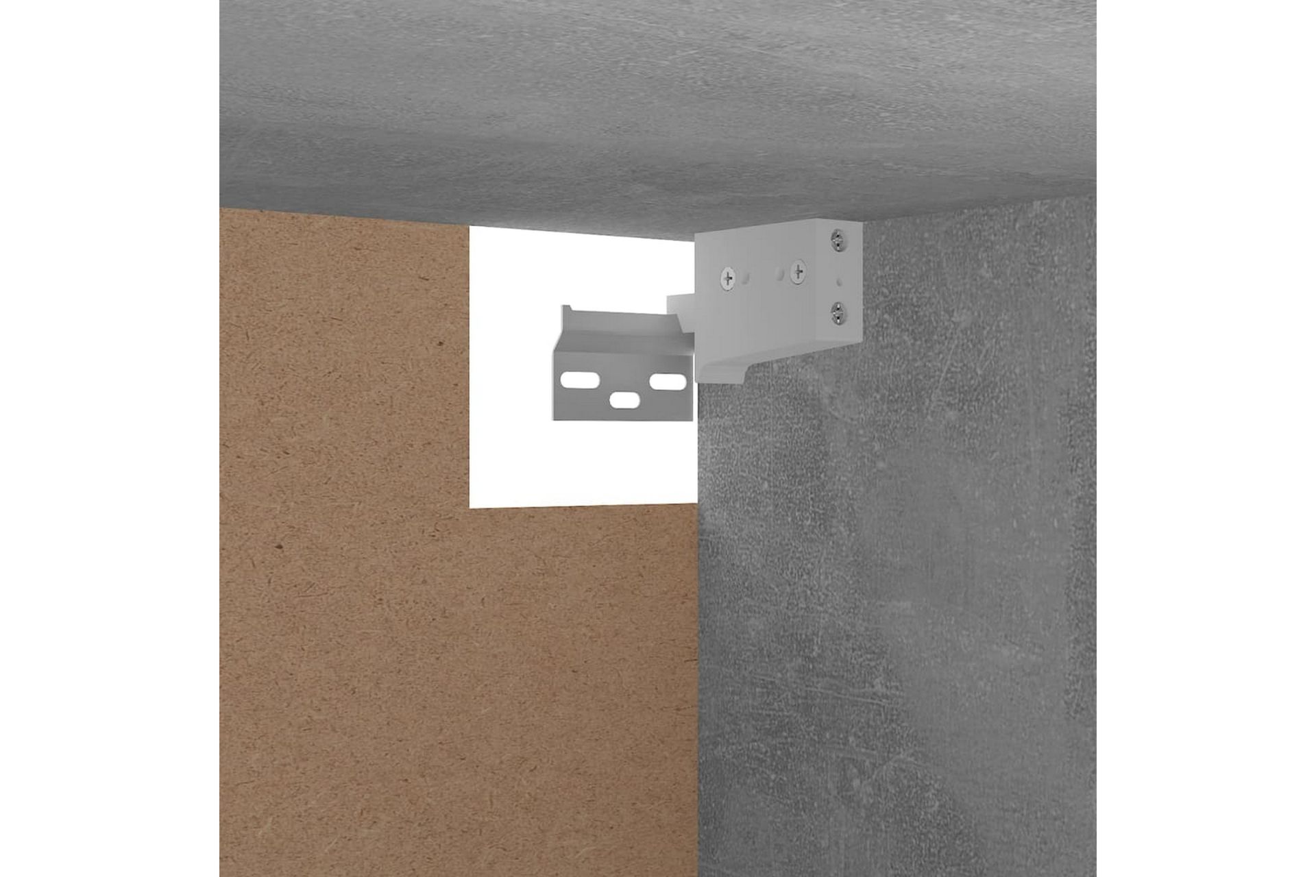Garderobe betonggrå 100x32,5x35 cm sponplate - Grå - Oppbevaring - Klesoppbevaring - Garderober & garderobesystem