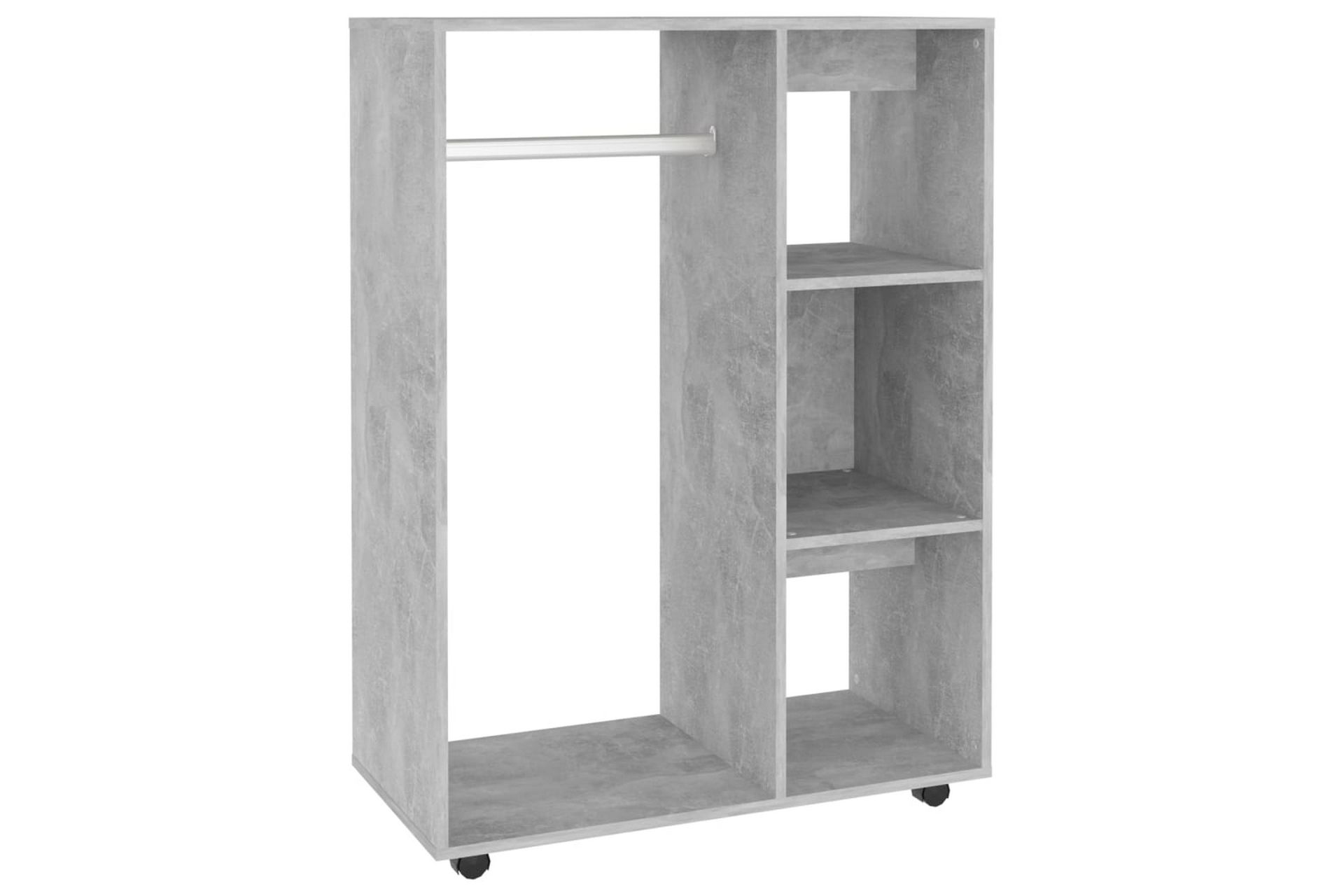 Garderobe betonggrå 80x40x110 cm sponplate - Grå - Oppbevaring - Klesoppbevaring - Garderober & garderobesystem
