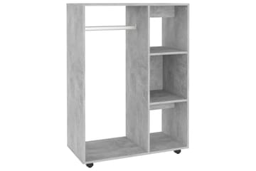 Garderobe betonggrå 80x40x110 cm sponplate - Grå - Oppbevaring - Klesoppbevaring - Garderober & garderobesystem