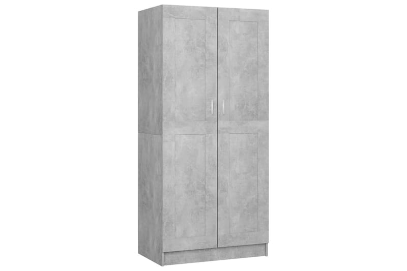 Garderobe betonggrå 82,5x51,5x180 cm sponplate - Grå - Oppbevaring - Klesoppbevaring - Garderober & garderobesystem