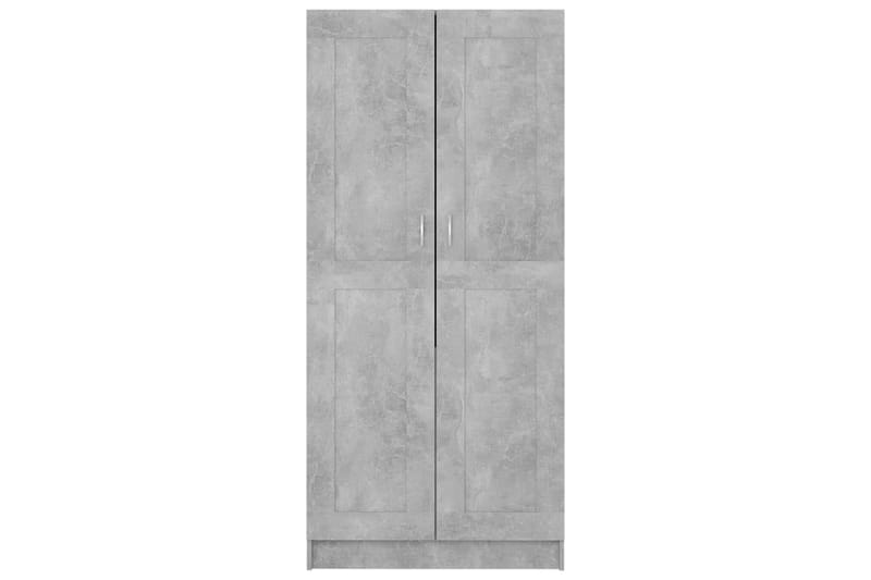 Garderobe betonggrå 82,5x51,5x180 cm sponplate - Grå - Oppbevaring - Klesoppbevaring - Garderober & garderobesystem
