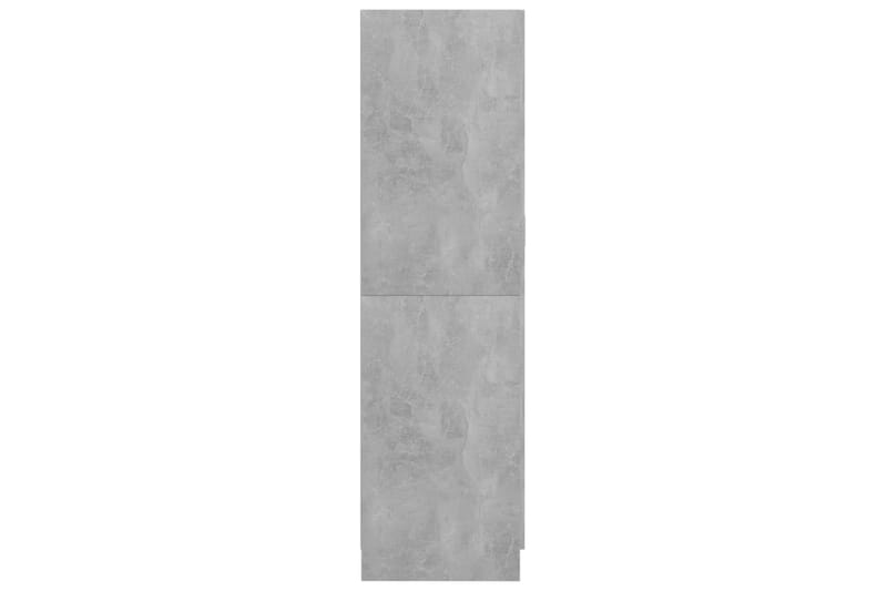 Garderobe betonggrå 82,5x51,5x180 cm sponplate - Grå - Oppbevaring - Klesoppbevaring - Garderober & garderobesystem