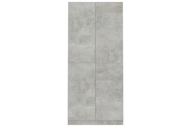Garderobe betonggrå 90x52x200 cm sponplate - Oppbevaring - Klesoppbevaring - Garderober & garderobesystem