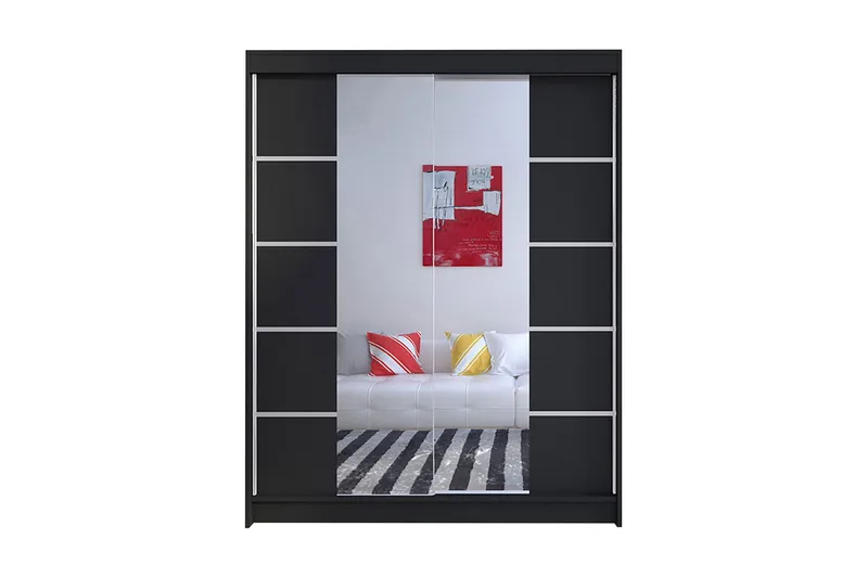 Garderobe Camino LED-belysning - Svart - Oppbevaring - Klesoppbevaring - Garderober & garderobesystem