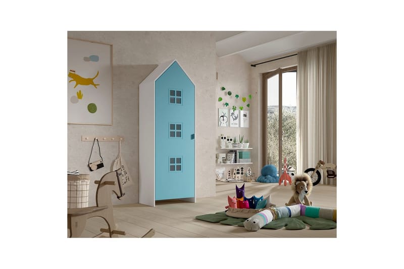 Garderobe Casami Brugge Blå - Blå - Oppbevaring - Klesoppbevaring - Garderober & garderobesystem