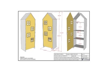 Garderobe Casami Brugge Gul - Gul - Oppbevaring - Klesoppbevaring - Garderober & garderobesystem