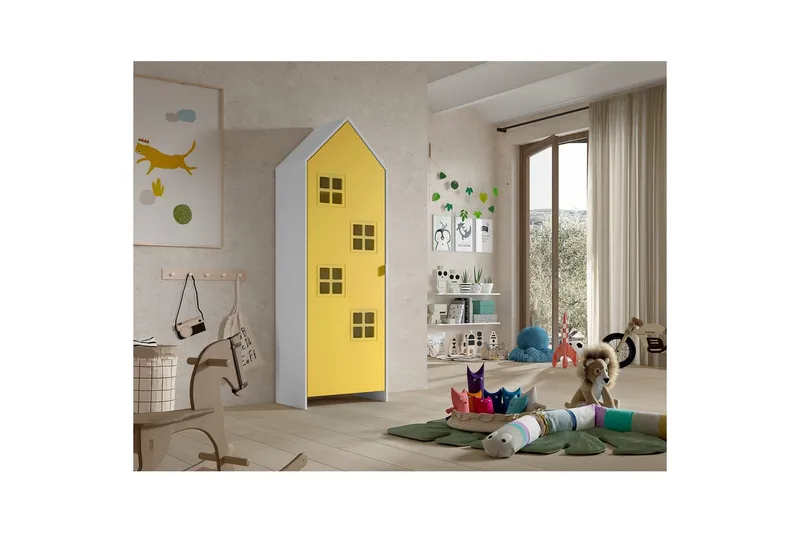 Garderobe Casami Brugge Gul - Gul - Oppbevaring - Klesoppbevaring - Garderober & garderobesystem