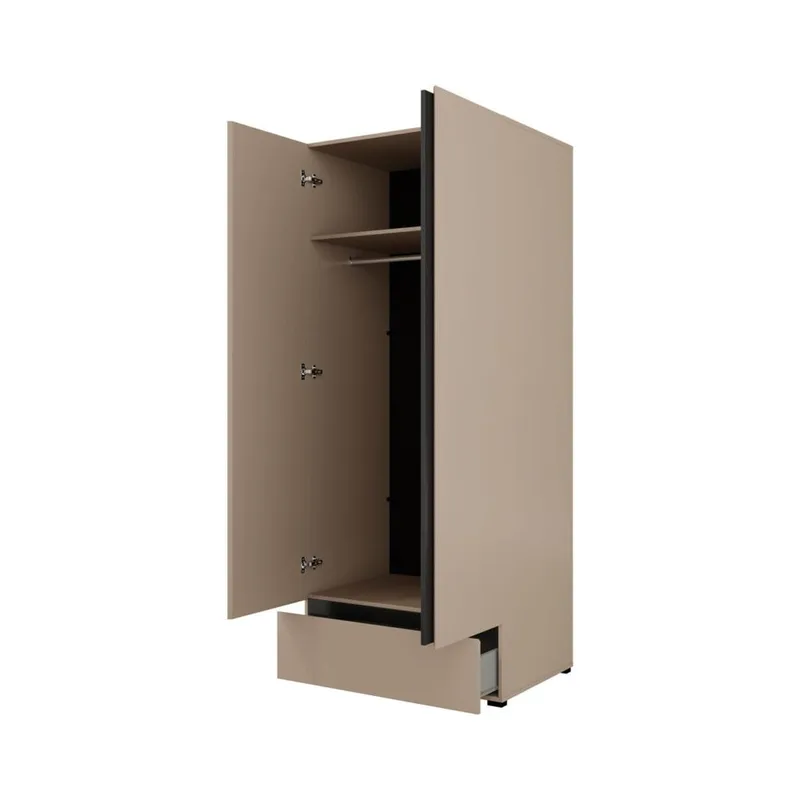 Garderobe Cross S 2 Dører 1 Skuff - Kongo - Oppbevaring - Klesoppbevaring - Garderober & garderobesystem