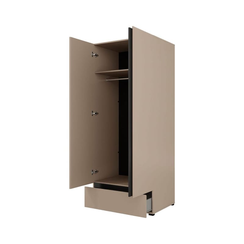 Garderobe Cross S 2 Dører 1 Skuff - Kongo - Oppbevaring - Klesoppbevaring - Garderober & garderobesystem