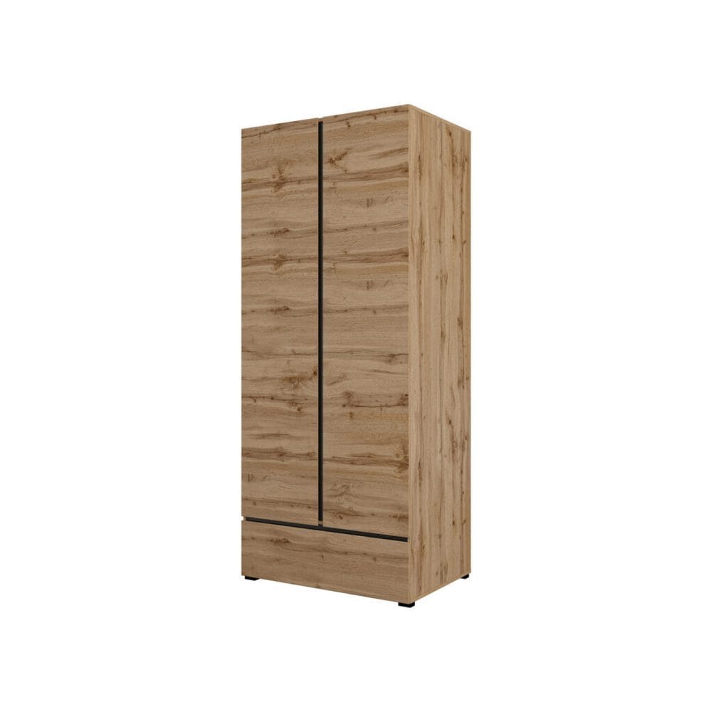 Garderobe Cross S 2 Dører 1 Skuff - Wotan eik