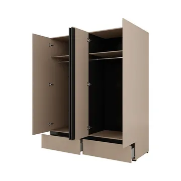 Garderobe Cross S 4 Dører med 2 Skuffer - Kongo - Oppbevaring - Klesoppbevaring - Garderober & garderobesystem