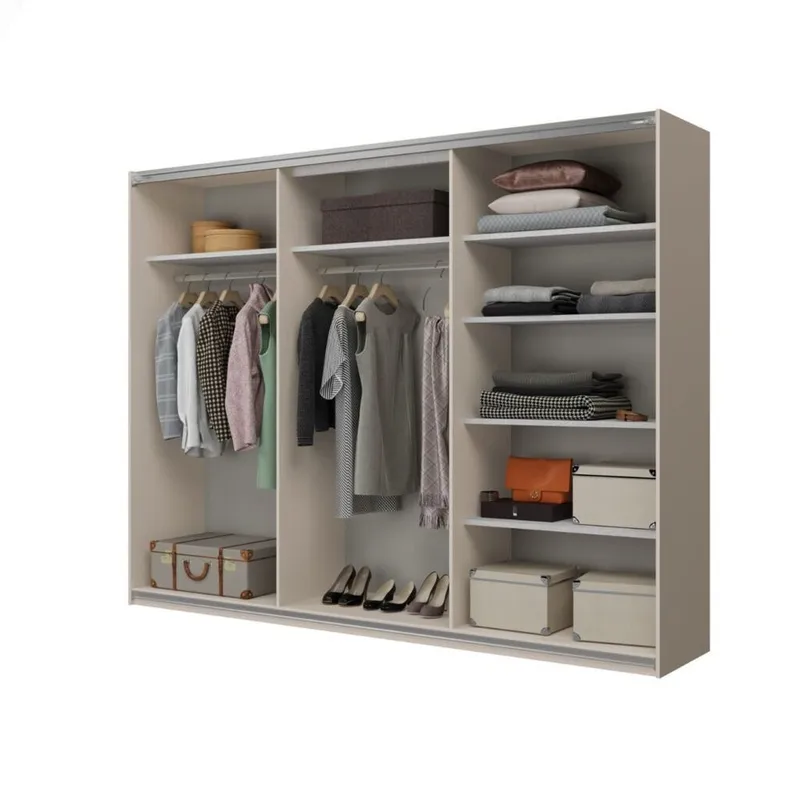 Garderobe Cube 3 skyvedør - Kasjmir - Oppbevaring - Klesoppbevaring - Garderober & garderobesystem