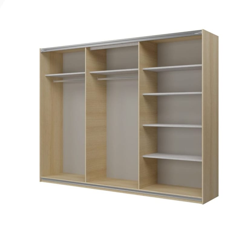Garderobe Cube 3 skyvedør - Lindberg Eik - Oppbevaring - Klesoppbevaring - Garderober & garderobesystem