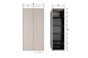 Garderobe Daglig 200x100 cm, Doble dører - 200x100 cm, Doble dører - Oppbevaring - Klesoppbevaring - Garderober & garderobesystem - Garderobeskap & klesskap