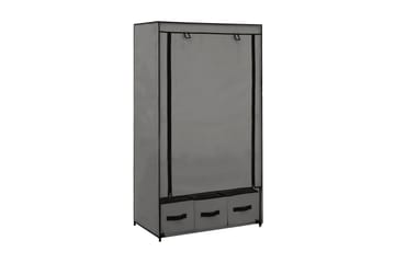 Garderobe grå 87x49x159 cm stoff - Oppbevaring - Klesoppbevaring - Garderober & garderobesystem