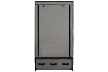 Garderobe grå 87x49x159 cm stoff - Oppbevaring - Klesoppbevaring - Garderober & garderobesystem