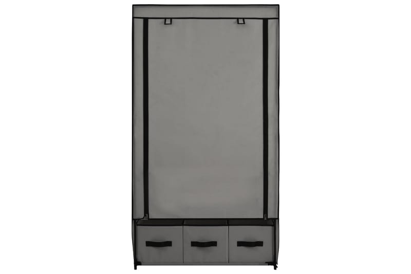 Garderobe grå 87x49x159 cm stoff - Oppbevaring - Klesoppbevaring - Garderober & garderobesystem