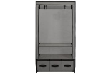 Garderobe grå 87x49x159 cm stoff - Oppbevaring - Klesoppbevaring - Garderober & garderobesystem