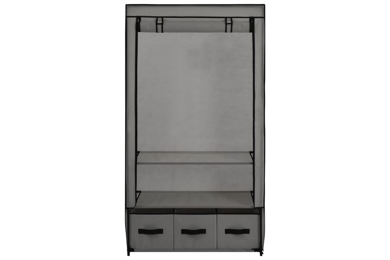 Garderobe grå 87x49x159 cm stoff - Oppbevaring - Klesoppbevaring - Garderober & garderobesystem
