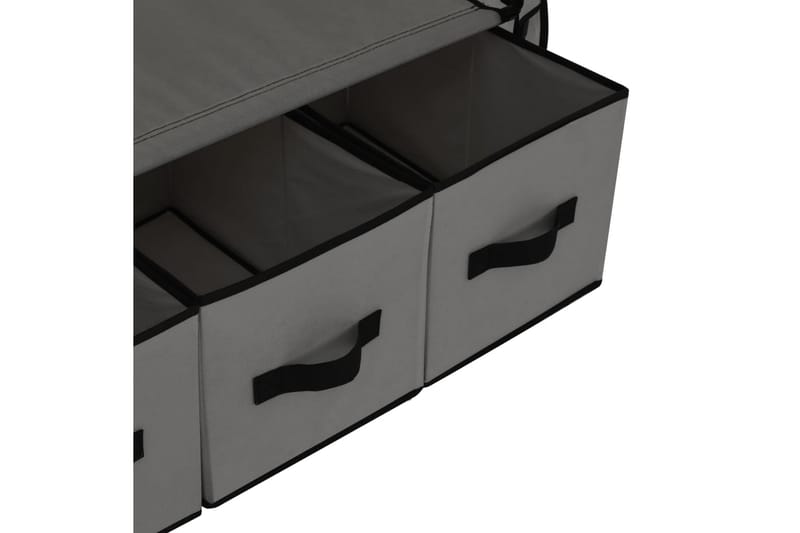 Garderobe grå 87x49x159 cm stoff - Oppbevaring - Klesoppbevaring - Garderober & garderobesystem