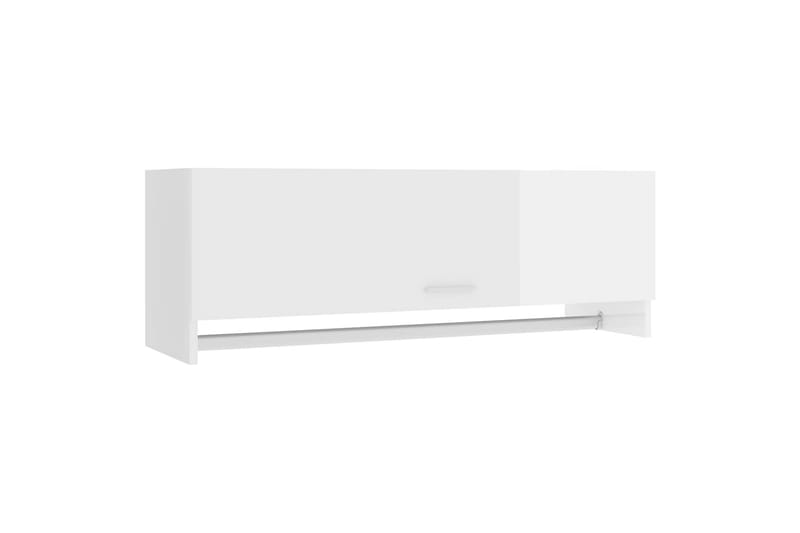 Garderobe høyglans hvit 100x32,5x35 cm sponplate - Hvit - Oppbevaring - Klesoppbevaring - Garderober & garderobesystem