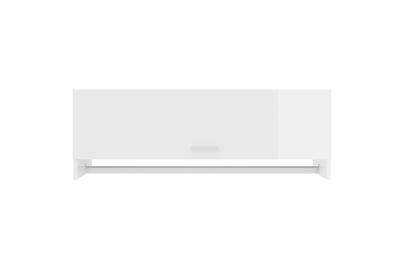 Garderobe høyglans hvit 100x32,5x35 cm sponplate - Hvit - Oppbevaring - Klesoppbevaring - Garderober & garderobesystem