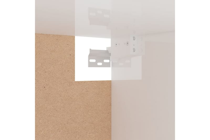 Garderobe høyglans hvit 100x32,5x35 cm sponplate - Hvit - Oppbevaring - Klesoppbevaring - Garderober & garderobesystem