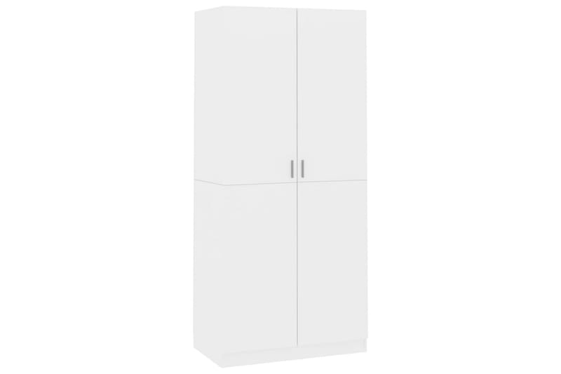 Garderobe høyglans hvit 90x52x200 cm sponplate - Oppbevaring - Klesoppbevaring - Garderober & garderobesystem