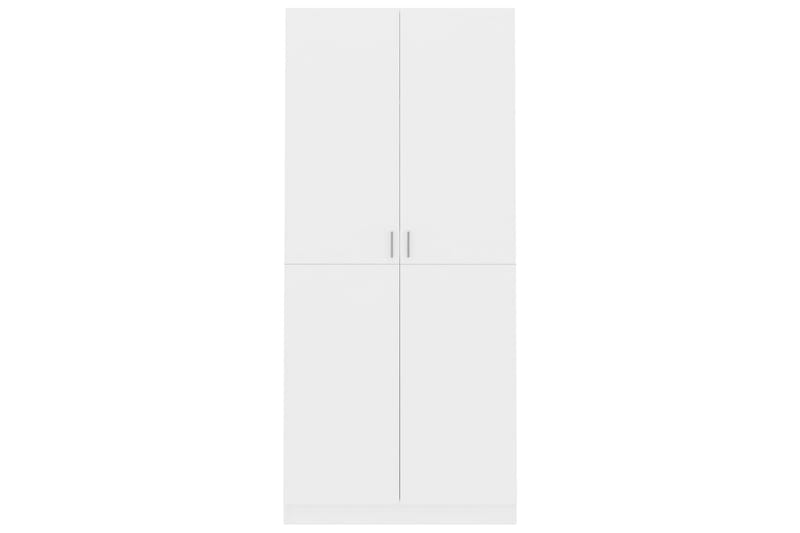 Garderobe høyglans hvit 90x52x200 cm sponplate - Oppbevaring - Klesoppbevaring - Garderober & garderobesystem