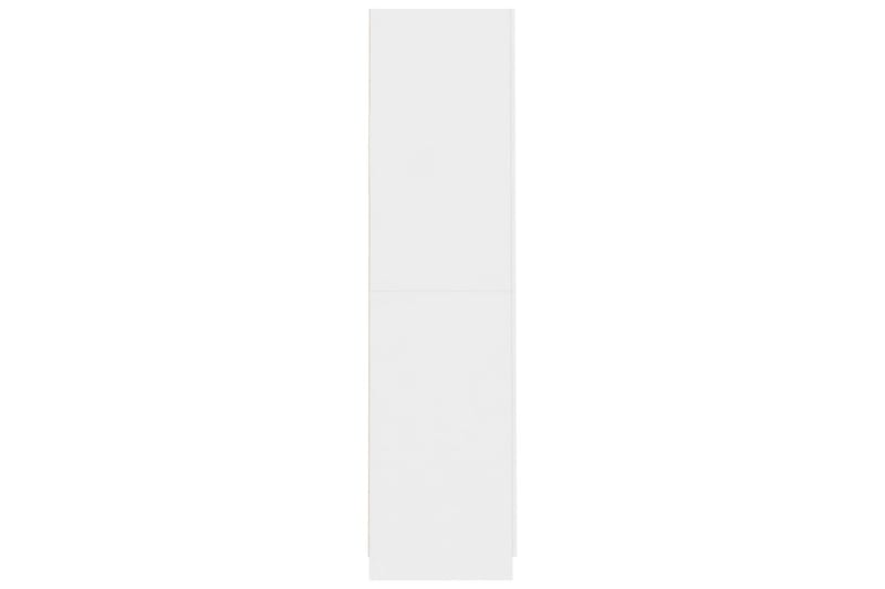 Garderobe høyglans hvit 90x52x200 cm sponplate - Oppbevaring - Klesoppbevaring - Garderober & garderobesystem