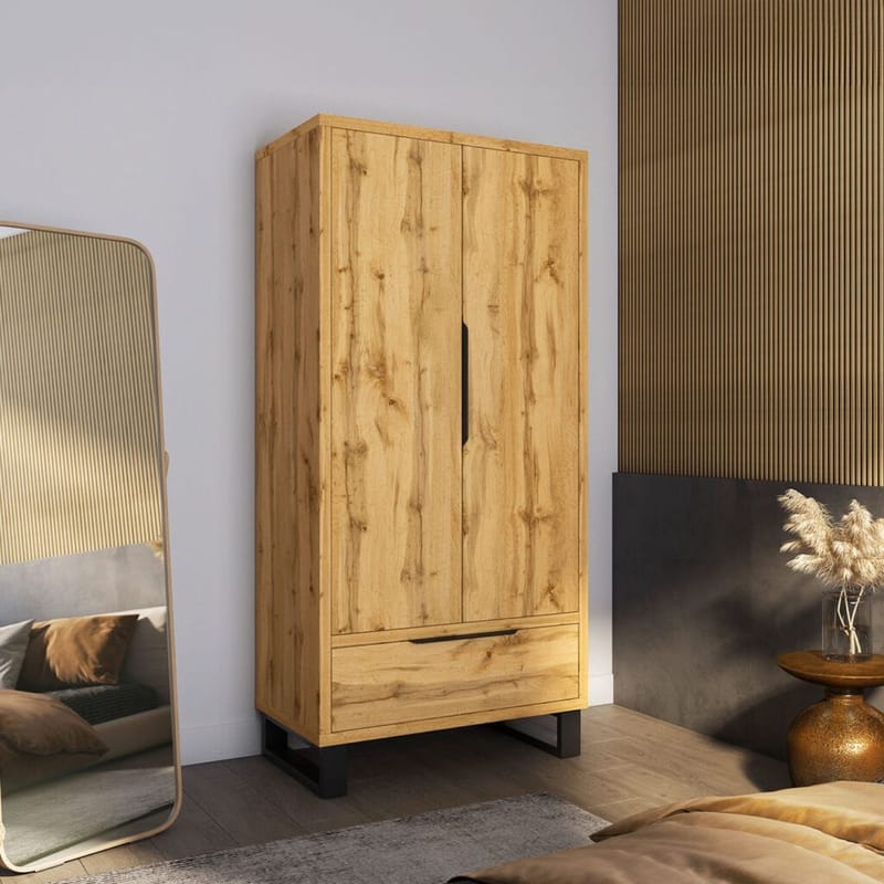 Garderobe Halle 2 Dører 1 Skuff - Oppbevaring - Klesoppbevaring - Garderober & garderobesystem