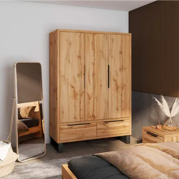 Garderobe Halle S 3 dører med 2 skuffer - Oppbevaring - Klesoppbevaring - Garderober & garderobesystem