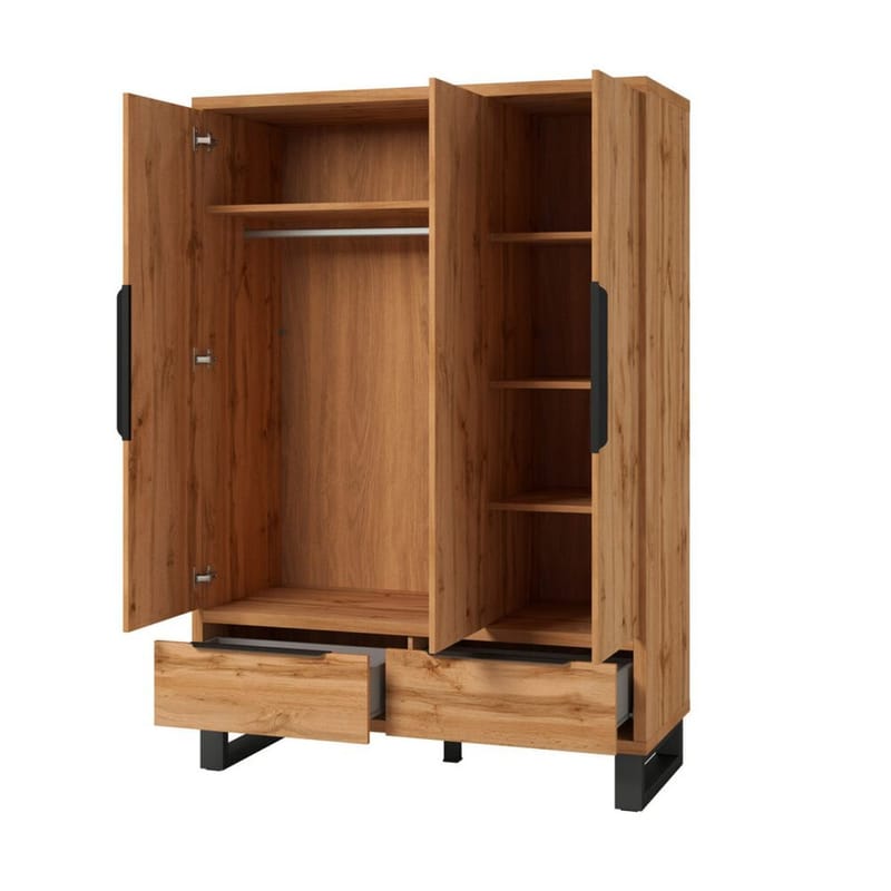 Garderobe Halle S 3 dører med 2 skuffer - Oppbevaring - Klesoppbevaring - Garderober & garderobesystem
