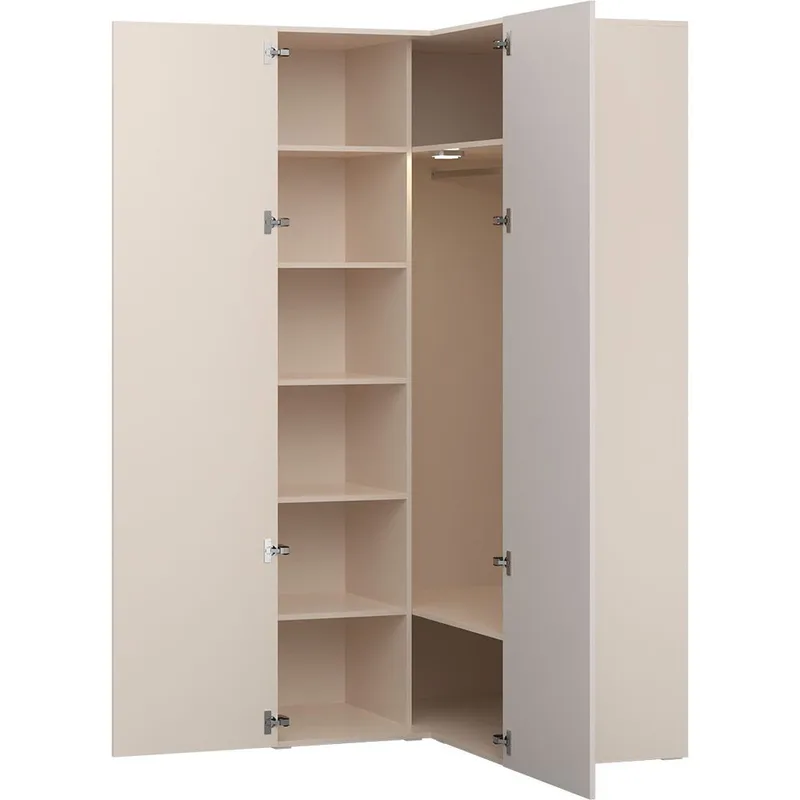 Garderobe Hjørne 4 You Fresh - Sandbeige - Oppbevaring - Klesoppbevaring - Garderober & garderobesystem - Hjørnegarderobe
