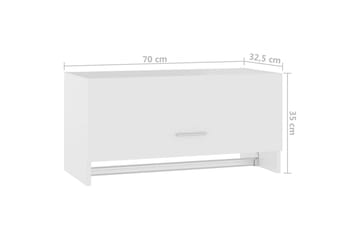 Garderobe hvit 70x32,5x35 cm sponplate - Hvit - Oppbevaring - Klesoppbevaring - Garderober & garderobesystem