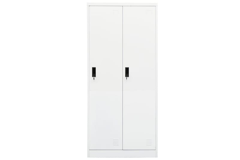 Garderobe hvit 80x50x180 cm stål - Hvit - Oppbevaring - Klesoppbevaring - Garderober & garderobesystem