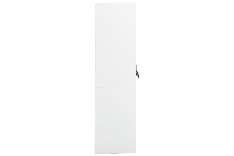 Garderobe hvit 80x50x180 cm stål - Hvit - Oppbevaring - Klesoppbevaring - Garderober & garderobesystem