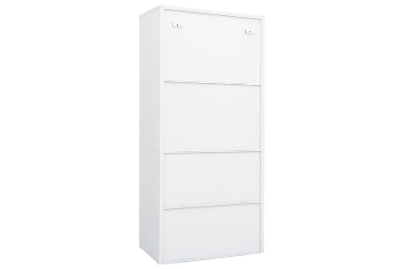 Garderobe hvit 80x50x180 cm stål - Hvit - Garderober & garderobesystem - Garderobeskap & klesskap