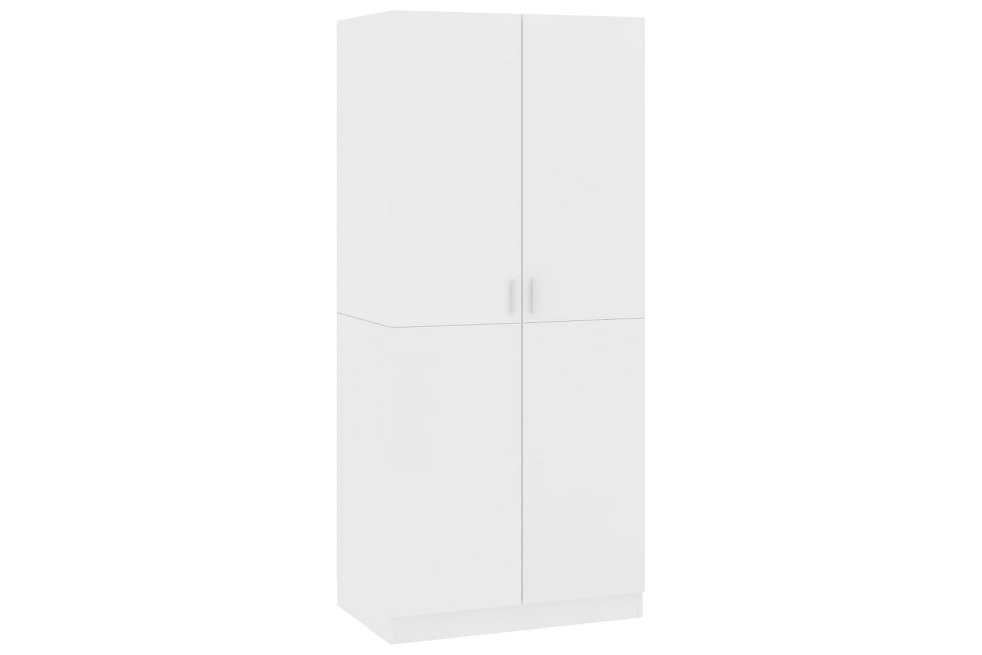Garderobe hvit 80x52x180 cm sponplate - Oppbevaring - Klesoppbevaring - Garderober & garderobesystem