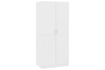 Garderobe hvit 80x52x180 cm sponplate - Oppbevaring - Klesoppbevaring - Garderober & garderobesystem
