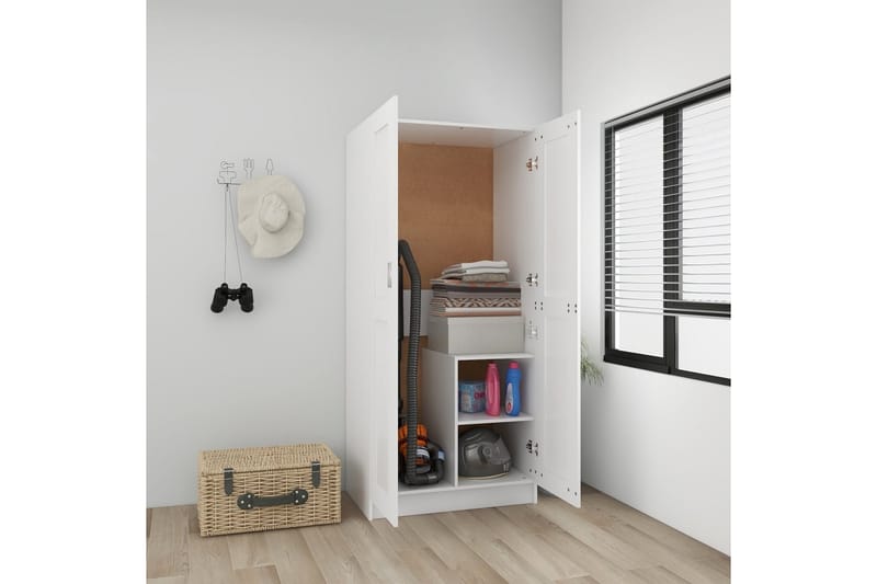 Garderobe hvit 82,5x51,5x180 cm sponplate - Hvit - Garderober & garderobesystem - Garderobeskap & klesskap