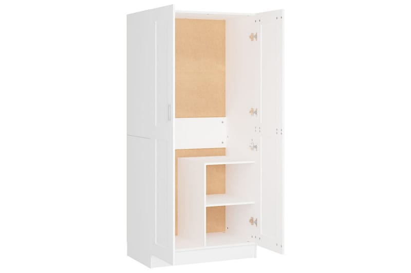 Garderobe hvit 82,5x51,5x180 cm sponplate - Hvit - Oppbevaring - Klesoppbevaring - Garderober & garderobesystem