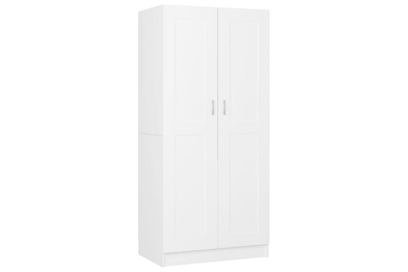Garderobe hvit 82,5x51,5x180 cm sponplate - Hvit - Oppbevaring - Klesoppbevaring - Garderober & garderobesystem